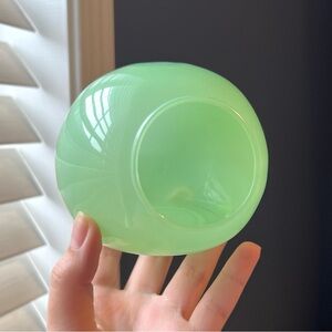 Mint green glass succulent terrarium / pot